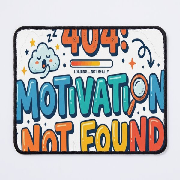 Item preview, 404 Motivation Not Found Funny Sticker | Lazy Humor Meme | Cute Productivity Error Vinyl Decal designed and sold by AdityaShop18.