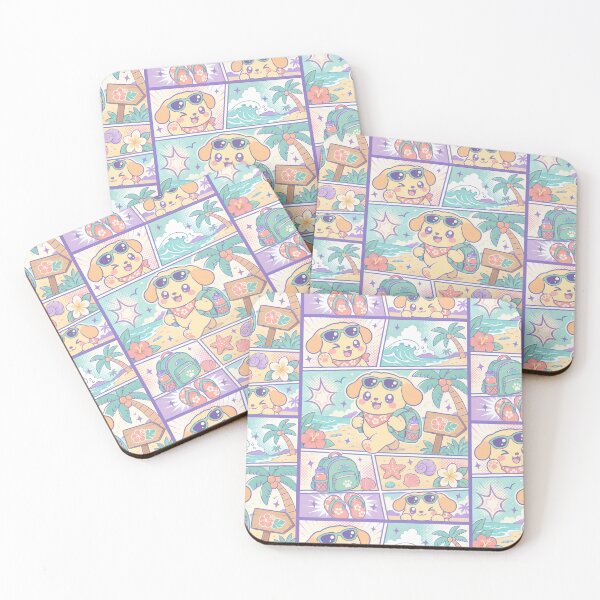 Item preview, Kawaii Tropical Beach Puppy Comic Panel designed and sold by Magmashup.