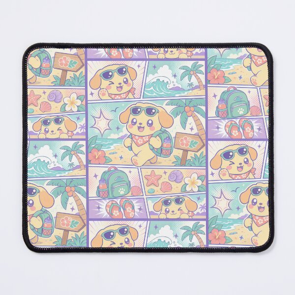 Item preview, Kawaii Tropical Beach Puppy Comic Panel designed and sold by Magmashup.