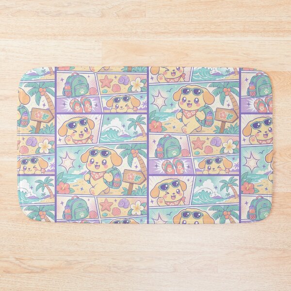 Item preview, Kawaii Tropical Beach Puppy Comic Panel designed and sold by Gift Phrase Studio.
