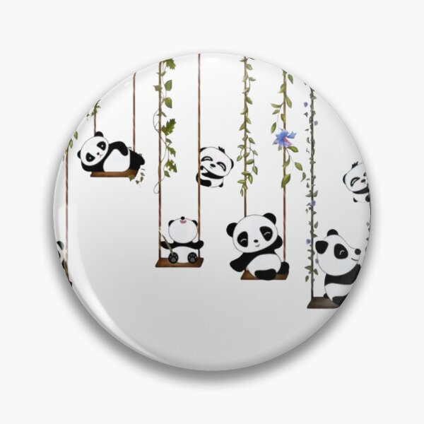 Item preview, Cute Panda Swings Kawaii Illustration designed and sold by Reshmakhan.