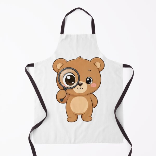 Item preview, Cute Bear with Magnifying Glass Kawaii Cartoon Detective Design designed and sold by Seculinator.