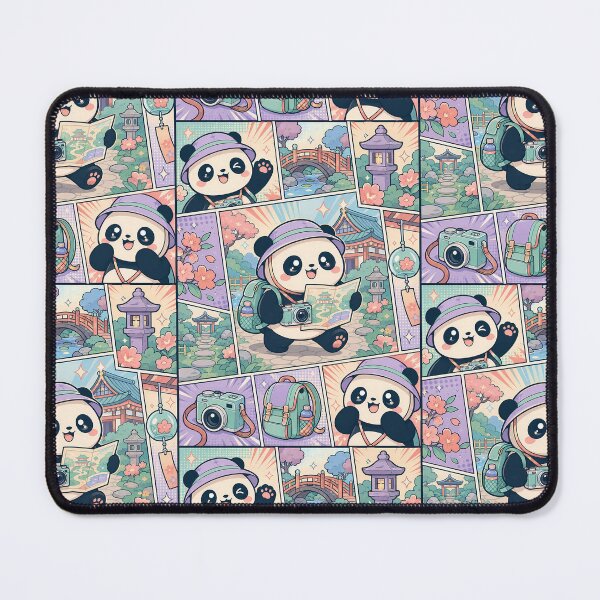 Item preview, Kawaii Temple Garden Panda Comic Panel designed and sold by Gift Phrase Studio.