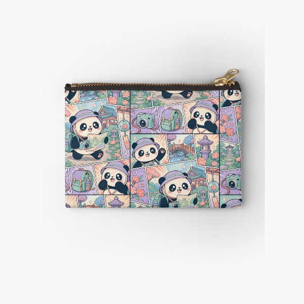 Item preview, Kawaii Temple Garden Panda Comic Panel designed and sold by Gift Phrase Studio.