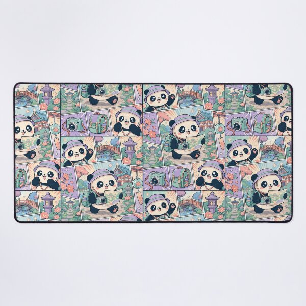 Item preview, Kawaii Temple Garden Panda Comic Panel designed and sold by Gift Phrase Studio.