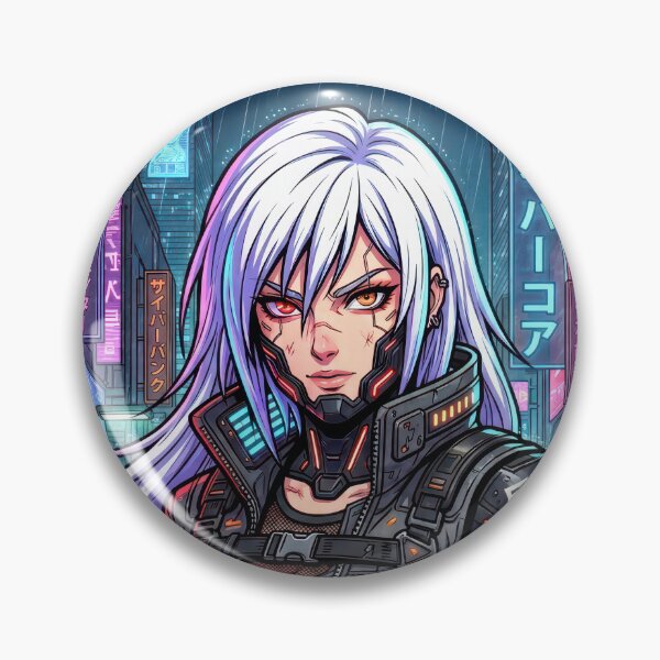 Item preview, Cyberpunk Rebel Neo Tokyo Dark Manga Cyborg Girl designed and sold by DigitalArtx-com.