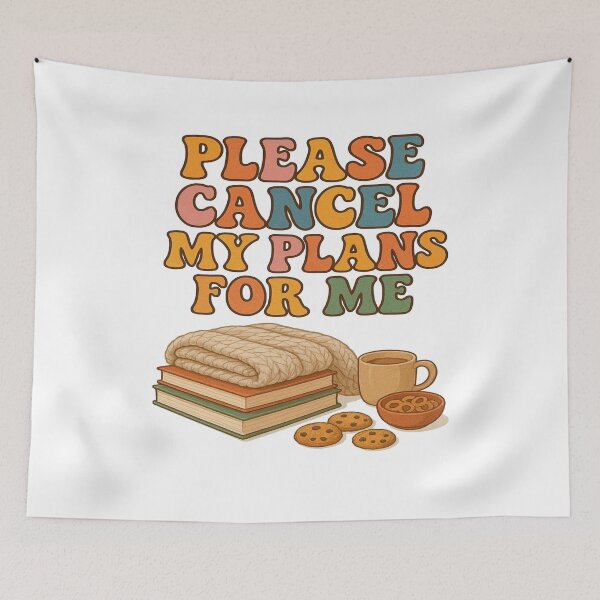 Item preview, Please Cancel My Plans For Me | Funny Book Lover Design designed and sold by BookedAndDesign.