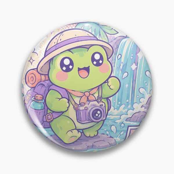 Item preview, Kawaii Tropical Waterfall Frog Comic Panel designed and sold by Magmashup.