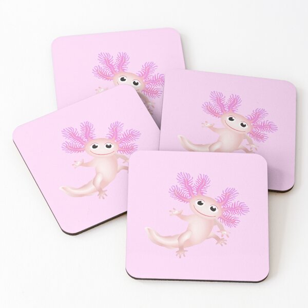 Item preview, Pink Baby Axolotl With Pink Background designed and sold by Adamo-illustration.