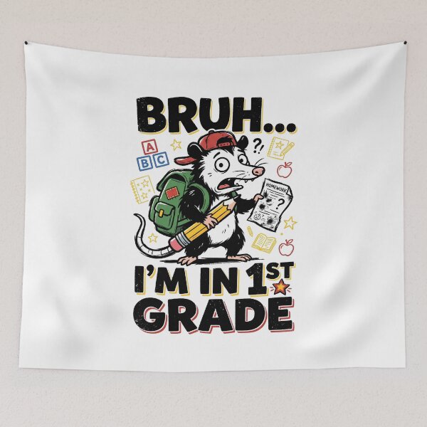 Item preview, Bruh I'm In 1st Grade Funny Retro Back To School First Grader designed and sold by get55shirt.