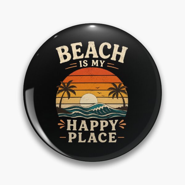 Item preview, Beach Is My Happy Place Retro Summer Beach Design designed and sold by AMICO77.