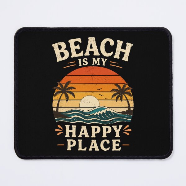 Item preview, Beach Is My Happy Place Retro Summer Beach Design designed and sold by AMICO77.