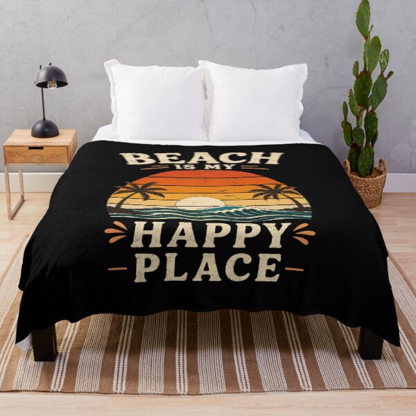 Item preview, Beach Is My Happy Place Retro Summer Beach Design designed and sold by AMICO77.