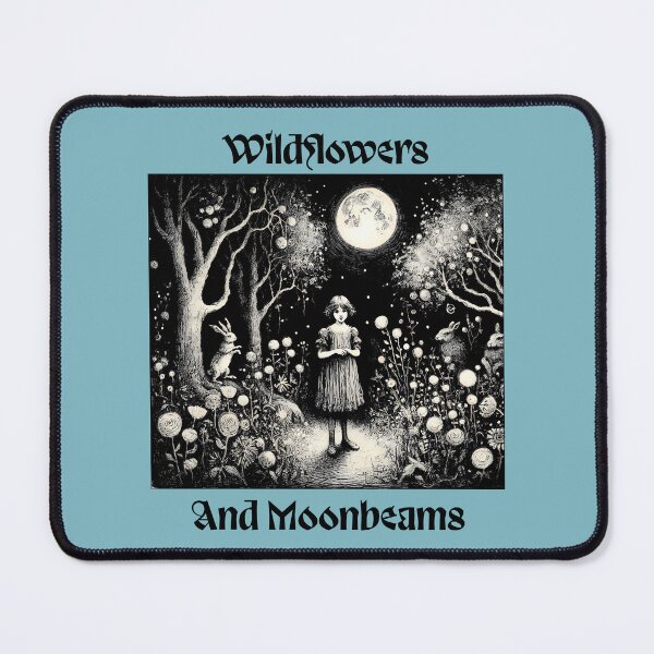 Item preview, Moonlit Enchanted Forest Girl with Rabbits | Whimsical Cottagecore Fantasy Art designed and sold by Sachie's Studio.