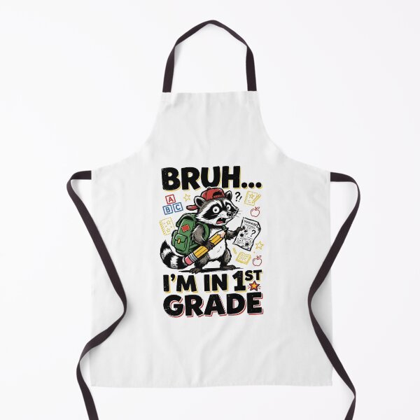 Item preview, Bruh I'm In 1st Grade Retro Cool First Grader School Humor raccoon design designed and sold by get55shirt.