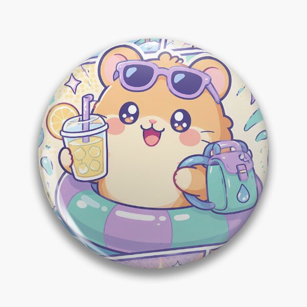 Item preview, Kawaii Water Park Hamster Comic Panel designed and sold by Gift Phrase Studio.
