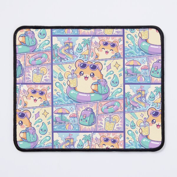 Item preview, Kawaii Water Park Hamster Comic Panel designed and sold by Magmashup.