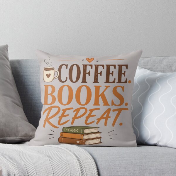 Item preview, Coffee Books Repeat Cozy Autumn Typography Design designed and sold by sanorastyle.