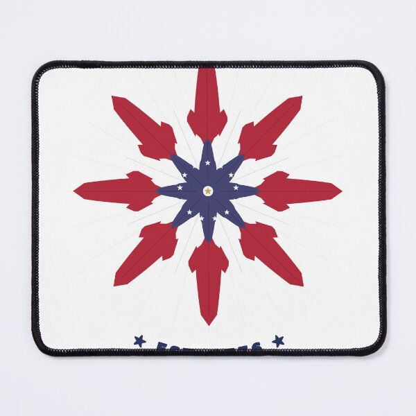 Item preview, USA Flower Star Burst Patriotic Paper Cut Art designed and sold by Igrowlab254.