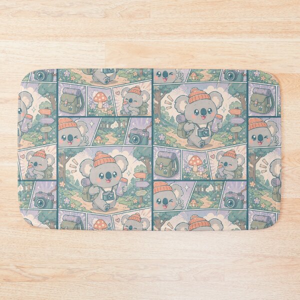 Item preview, Kawaii Cozy Forest Koala Comic Panel designed and sold by Magmashup.