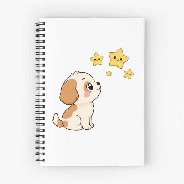 Item preview, Cute Puppy Watching Happy Stars Kawaii Cartoon Dreamy Design designed and sold by Seculinator.