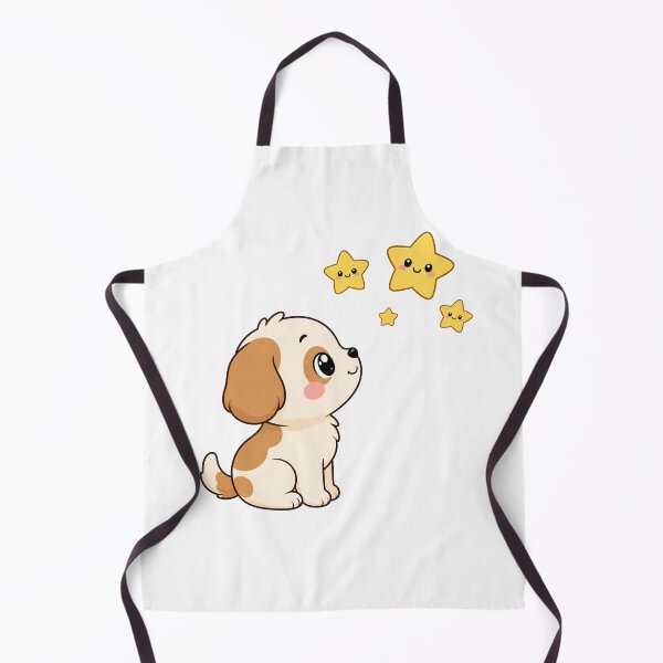 Item preview, Cute Puppy Watching Happy Stars Kawaii Cartoon Dreamy Design designed and sold by Seculinator.