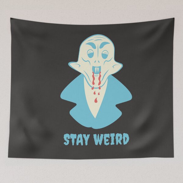 Item preview, Nosferatu Stay Weird Gothic Illustration Blue Edition designed and sold by beboplab.