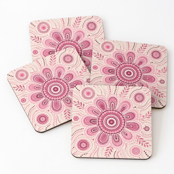 Item preview, Pink Aboriginal Art Colorful Dot Painting Abstract Pattern designed and sold by AMICO77.