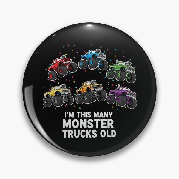 Item preview, I'm This Many Monster Trucks Old Sixth Birthday Kids Celebration designed and sold by PopStars1993.