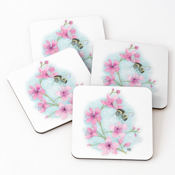 Item preview, BEE WITH CHERRY BLOSSOMS designed and sold by Jesus Vichareli.