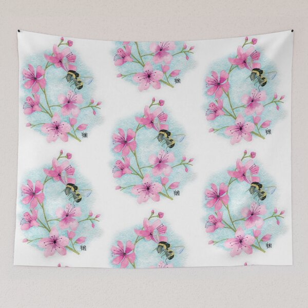 Item preview, BEE WITH CHERRY BLOSSOMS designed and sold by Jesus Vichareli.