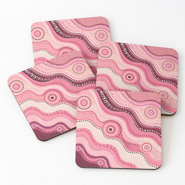 Item preview, Pink Aboriginal Art Colorful Dot Painting Abstract Pattern designed and sold by AMICO77.