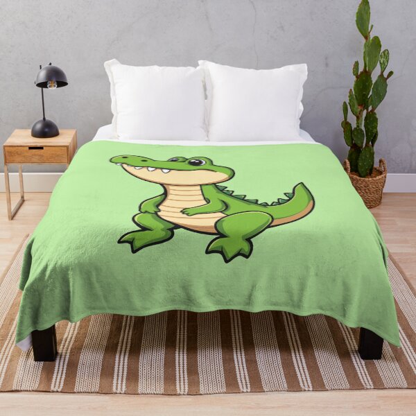 Item preview, Cute Cartoon Crocodile Happy Alligator Chibi Art designed and sold by SolutionsArt.