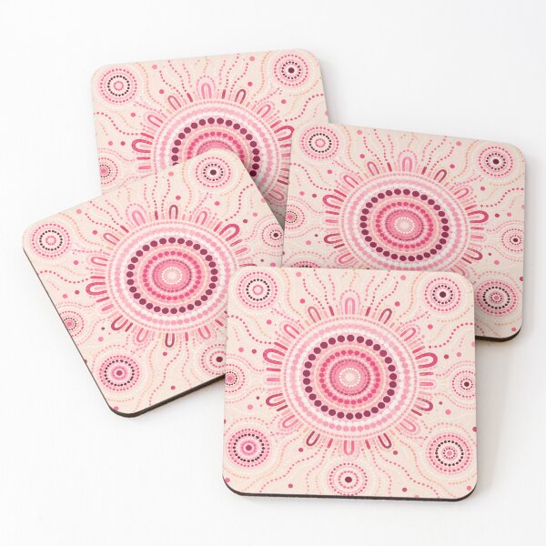Item preview, Pink Aboriginal Art Colorful Dot Painting Abstract Pattern designed and sold by AMICO77.