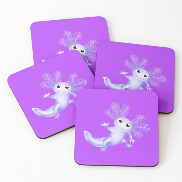 Item preview, Blue Baby Axolotl With Purple Background designed and sold by Adamo-illustration.