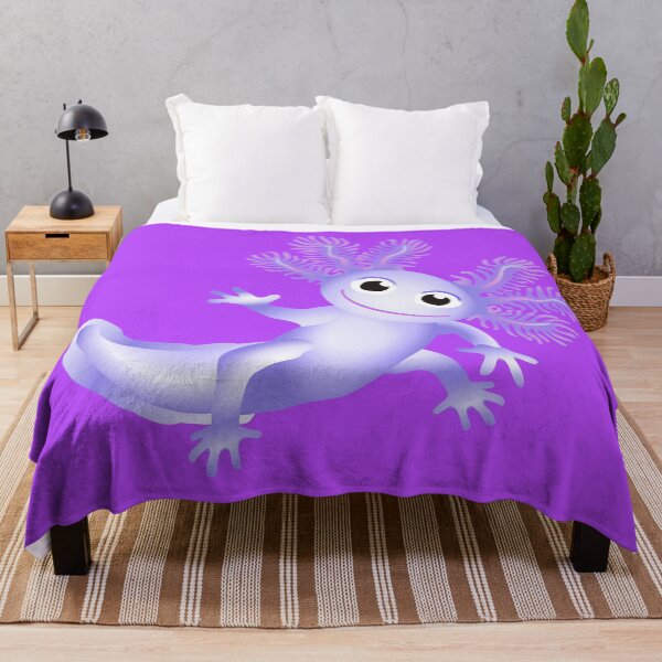 Item preview, Blue Baby Axolotl With Purple Background designed and sold by Adamo-illustration.