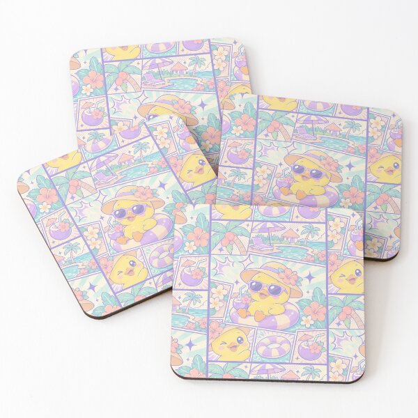 Item preview, Kawaii Tropical Resort Duck Comic Panel designed and sold by Magmashup.
