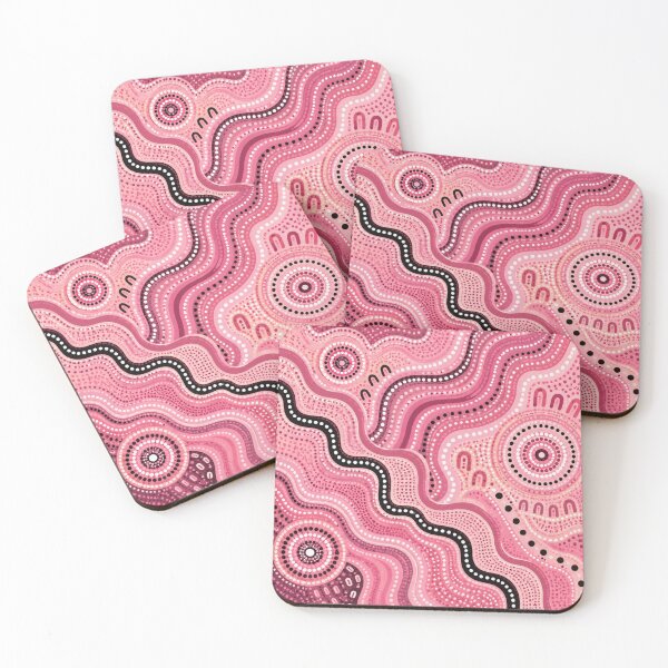 Item preview, Pink Aboriginal Art Colorful Dot Painting Abstract Pattern designed and sold by AMICO77.