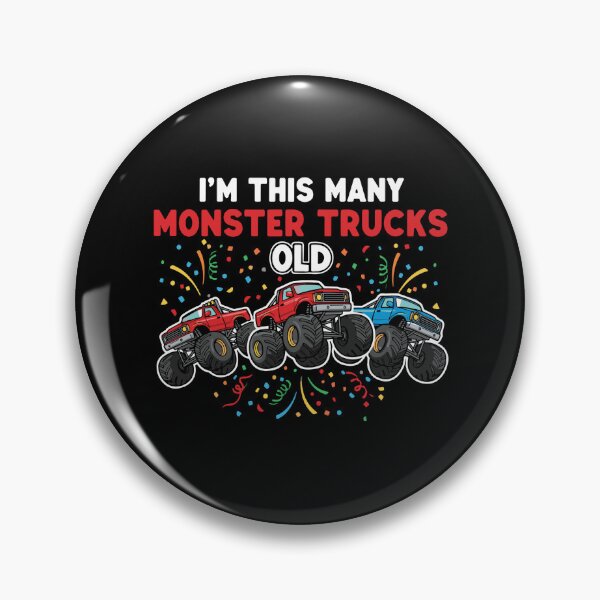 Item preview, I'm This Many Monster Trucks Old Third Birthday Boy Girl Kids Monster Truck Fan designed and sold by PopStars1993.
