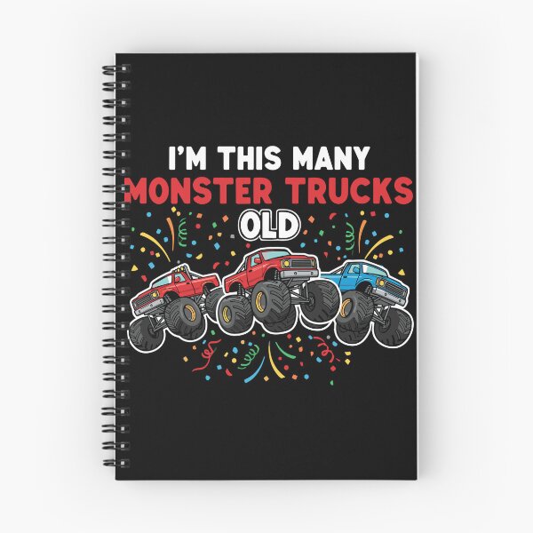 Item preview, I'm This Many Monster Trucks Old Third Birthday Boy Girl Kids Monster Truck Fan designed and sold by PopStars1993.
