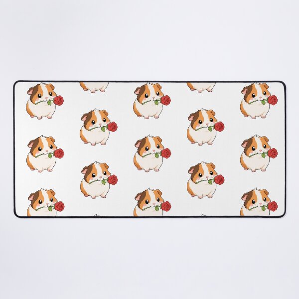 Item preview, Cute Guinea Pig Holding Red Rose Kawaii Cartoon Romantic Design designed and sold by Seculinator.