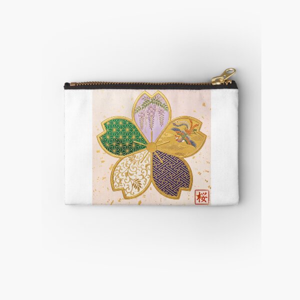 Item preview, Sakura — Japanese Cherry Blossom Crest Art Print | Wisteria & Phoenix Kamon Pattern designed and sold by KimonoKotoba.