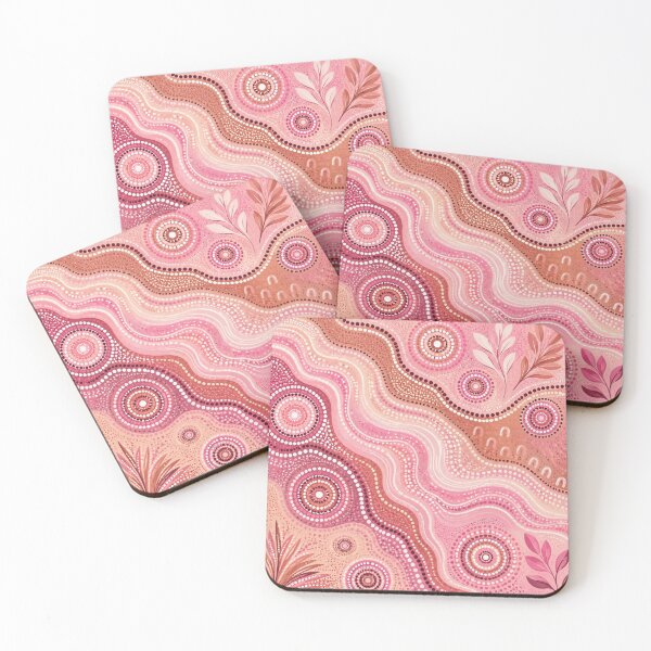 Item preview, Pink Aboriginal Art Colorful Dot Painting Abstract Pattern designed and sold by AMICO77.