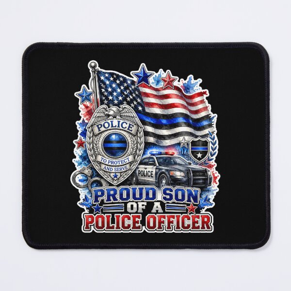 Item preview, Proud Son Of A Police Officer Thin Blue Line Family Gift designed and sold by ConCeptGifts.