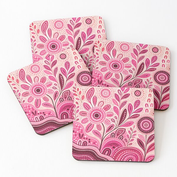 Item preview, Pink Aboriginal Art Colorful Dot Painting Abstract Pattern designed and sold by AMICO77.