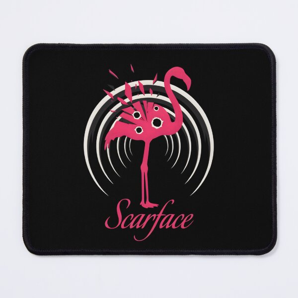 Item preview, Scarface Miami Flamingo Bullet Holes Synthwave Art designed and sold by Enea Kelo.