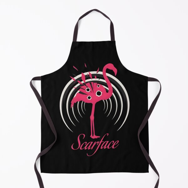 Item preview, Scarface Miami Flamingo Bullet Holes Synthwave Art designed and sold by Enea Kelo.