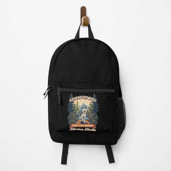 Item preview, Adventure Dogs – Into the Woods | Siberian Husky Hiking Vintage Outdoor designed and sold by No Excuses Supply.