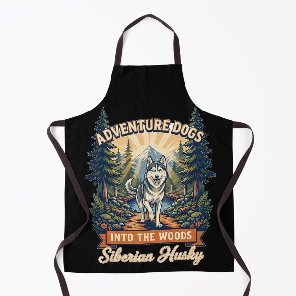 Item preview, Adventure Dogs – Into the Woods | Siberian Husky Hiking Vintage Outdoor designed and sold by No Excuses Supply.