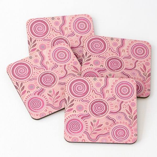 Item preview, Pink Aboriginal Art Colorful Dot Painting Abstract Pattern designed and sold by AMICO77.